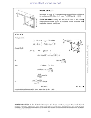 Beer vector mechanics for engineers statics 10th solutions
