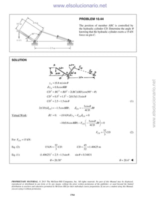 Beer vector mechanics for engineers statics 10th solutions