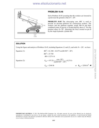 Beer vector mechanics for engineers statics 10th solutions