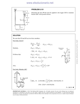 Beer vector mechanics for engineers statics 10th solutions