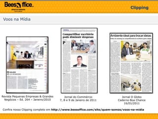 Considerações iniciaisCoworkingno Brasil Existem cerca de 15 espaços de coworking no país, que teve um crescimento de 400% entre 2009 e 2010.Brasil tem mais de 311 mil empreendedores individuaisProporcionalmente, São Paulo é o estado com o maior número de empreendedores individuais, com 70.061 registros. É seguido pelo Rio de Janeiro, com41.487. Em terceiro lugar vem Minas Gerais, com 34.513. Na sequência vem a Bahia, com 24.253 e na quinta classificação está o Paraná com 19.166.Fonte:Dilma Tavares, daAgênciaSebrae de Notícias.15/06/2010Fonte: www.google.comAcesse a Comunidade Coworking Brasil: http://coworkingbrasil.ning.com