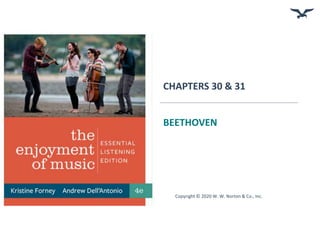 CHAPTERS 30 & 31
BEETHOVEN
Copyright © 2020 W. W. Norton & Co., Inc.
 
