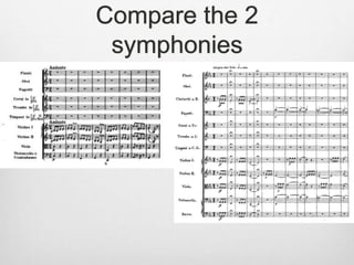 Compare the 2
symphonies
 