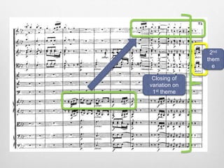 Closing of
variation on
1st theme
2nd
them
e
 