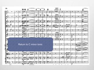 Return to C minor tonic
 