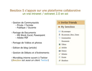 Beezbox en résumé :un « tout-en-un » Social CRM & Marketing<br />19<br />