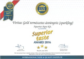 Veritas Gold sparkling ITQI 2016