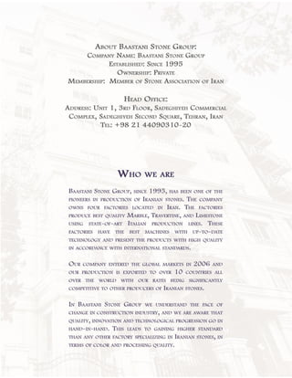 BAASTANI STONE GROUP