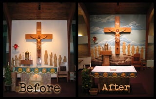 Before and after hr mural