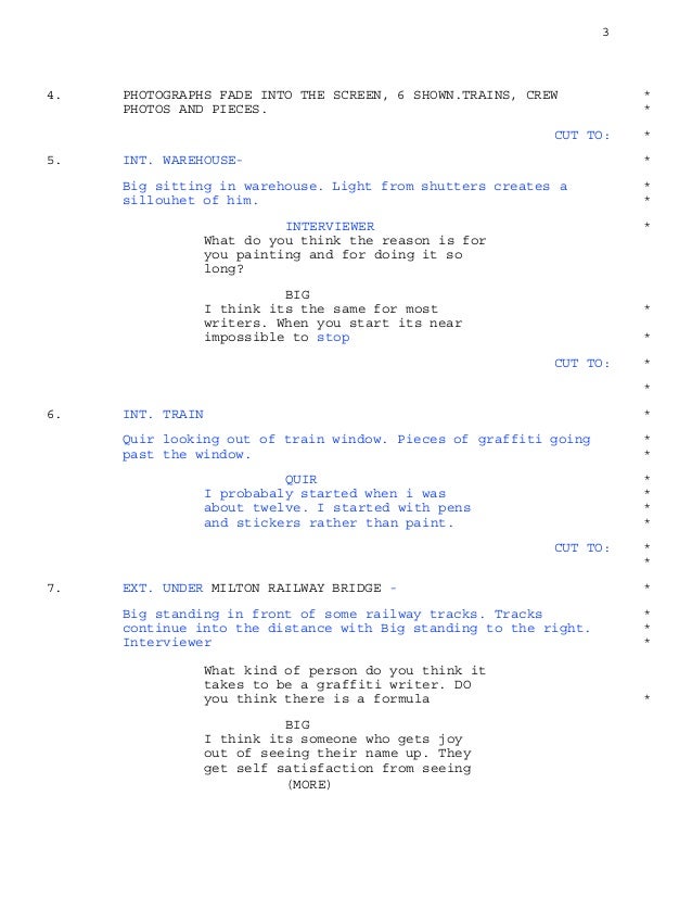 first documentary script