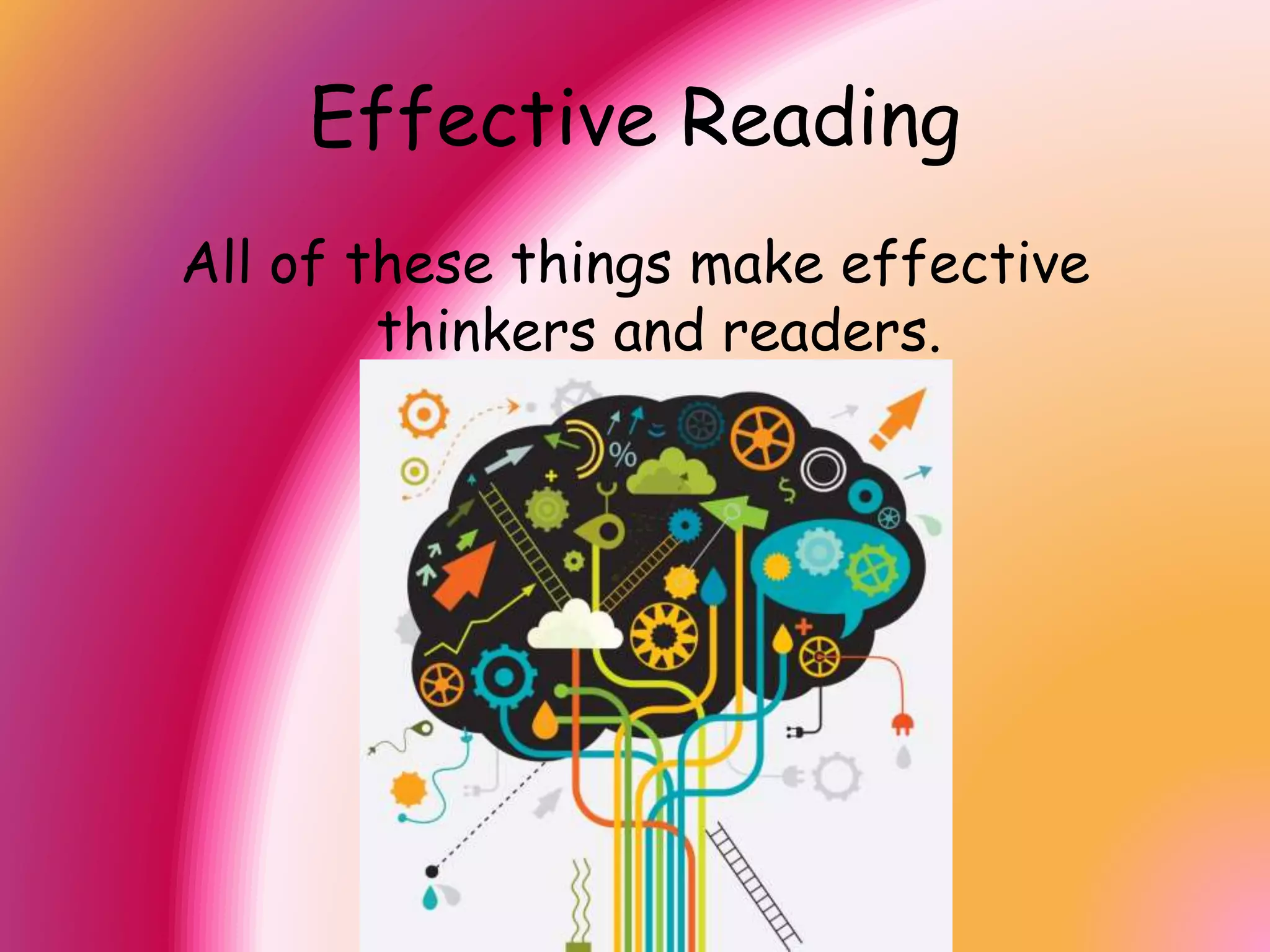 Group Discussion
If there is not enough class time
Break the readers into groups to
discuss what they learned.
 