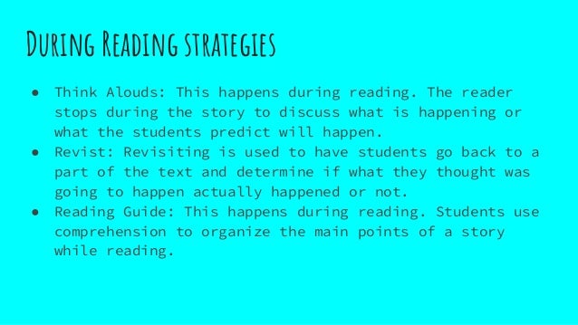 Before,during, and after reading strategies