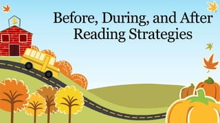 Before, During, and After
Reading Strategies
 