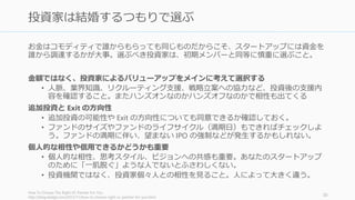 投資家は結婚相手
のように選ぶ
Author Allan Ajifo
http://commons.wikimedia.org/wiki/File:Wedding_plan.jpg
30
 