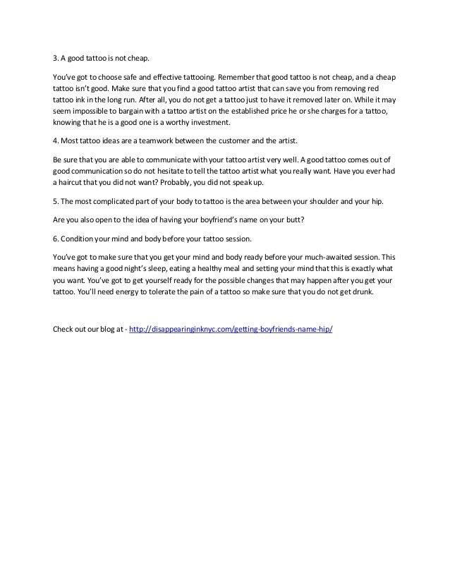Boyfriend Tattoo Ideas