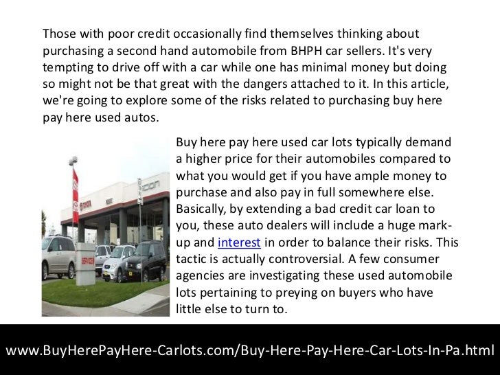 Before heading out to buy here pay here auto dealerships, review these