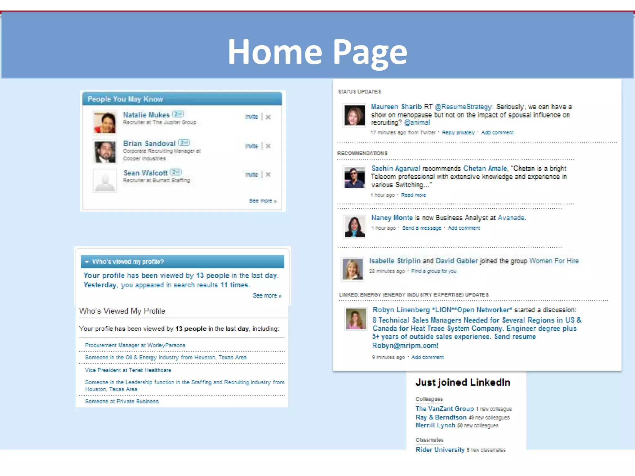 Market your personal brand and profile