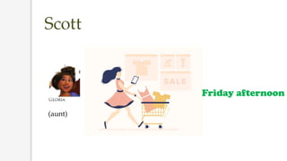 Friday afternoon
(aunt)
Scott
 