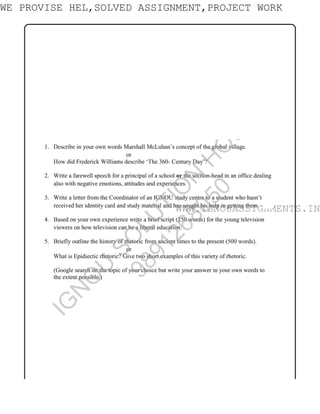 1
N
WWW.IGNOUASSIGNMENTS.IN
WE PROVISE HEL,SOLVED ASSIGNMENT,PROJECT WORK
I
G
N
O
U
S
O
L
U
T
I
O
N
H
O
U
S
E
9
8
9
1
2
6
8
0
5
0
WWW.IGNOUASSIGNMENTS.IN
 