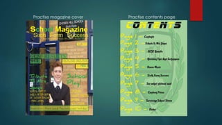 Practise magazine cover Practise contents page
 