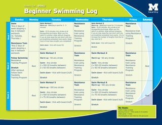 swimming workout plans