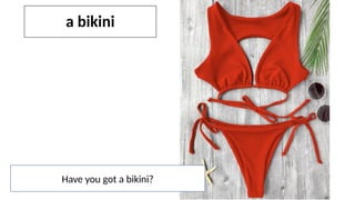 a bikini
Have you got a bikini?
 