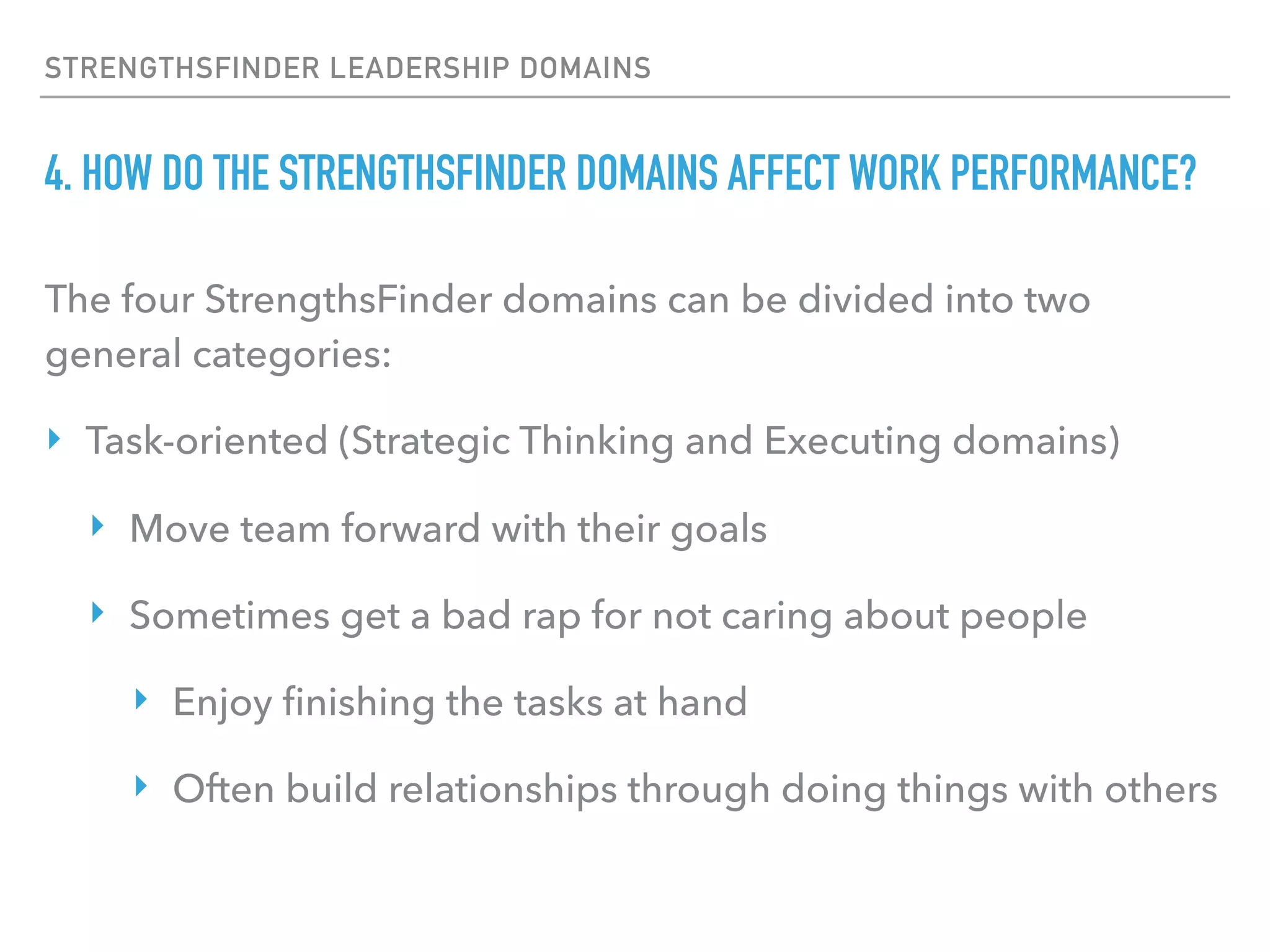 Beginner's Guide to the StrengthsFinder Leadership Domains | PDF