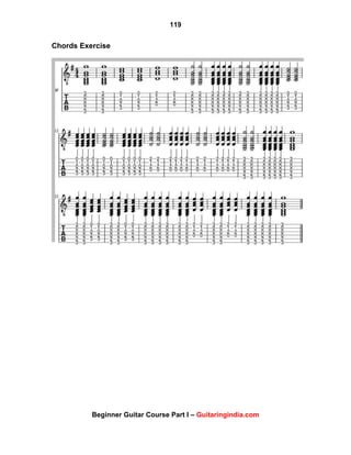 119
Beginner Guitar Course Part I – Guitaringindia.com
Chords Exercise
 