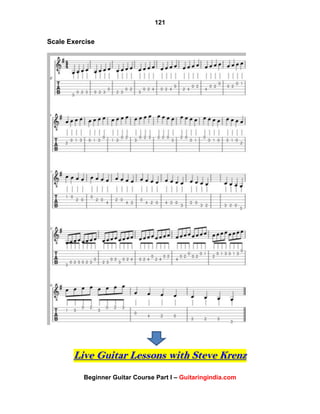 121
Beginner Guitar Course Part I – Guitaringindia.com
Scale Exercise
Live Guitar Lessons with Steve Krenz
 