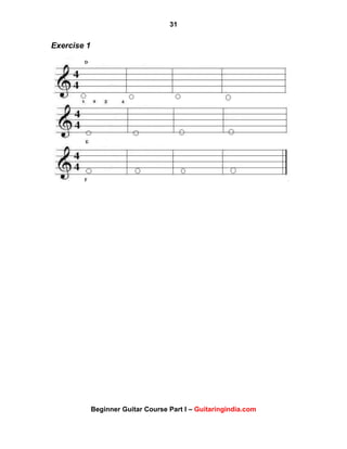 31
Beginner Guitar Course Part I – Guitaringindia.com
Exercise 1
 