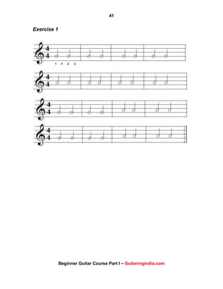 41
Beginner Guitar Course Part I – Guitaringindia.com
Exercise 1
 