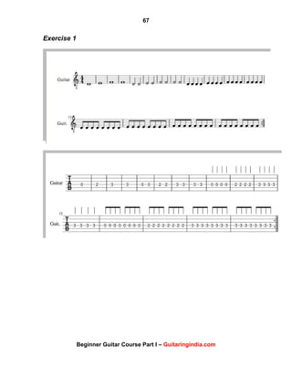 67
Beginner Guitar Course Part I – Guitaringindia.com
Exercise 1
 