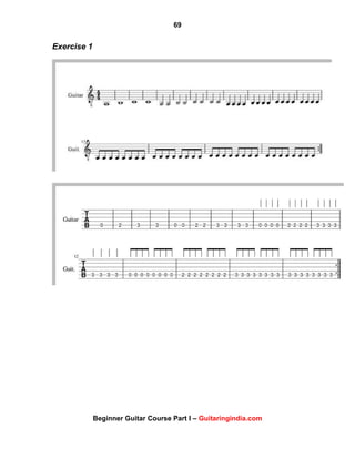 69
Beginner Guitar Course Part I – Guitaringindia.com
Exercise 1
 