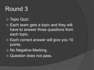 Round 3 Questions Beginners | PPTX