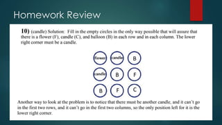 Homework Review
 