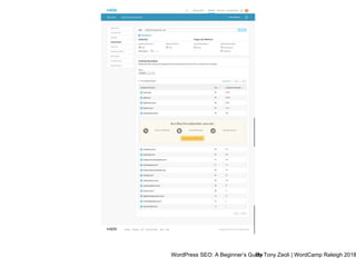 WordPress SEO: A Beginner’s GuideBy Tony Zeoli | WordCamp Raleigh 2018
 