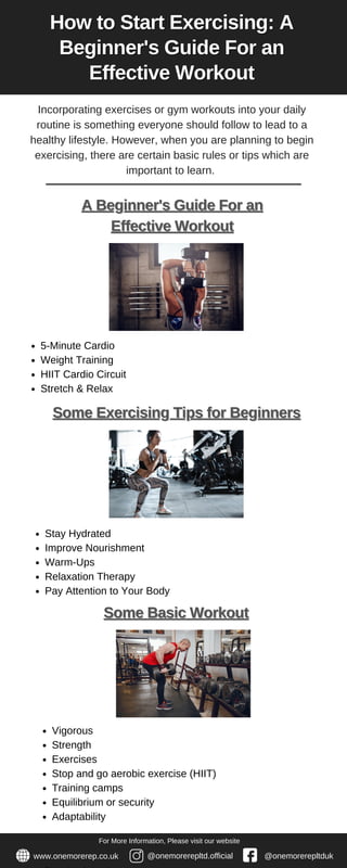 Beginners guide for an effective workout PDF Free Download