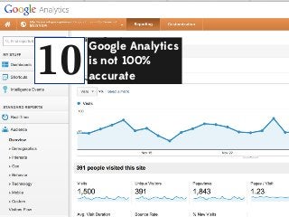 10

Google Analytics
is not 100%
accurate

 