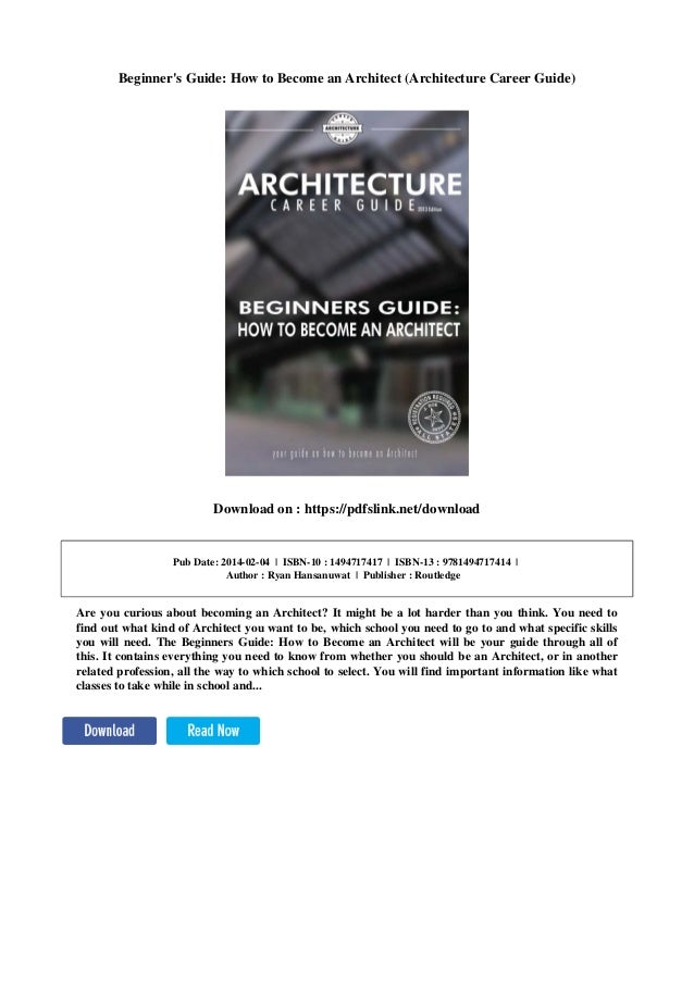 How to Become an Architect Beginners Guide