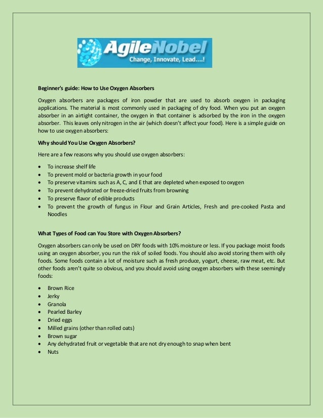 Beginner's guide How to Use Oxygen Absorbers
