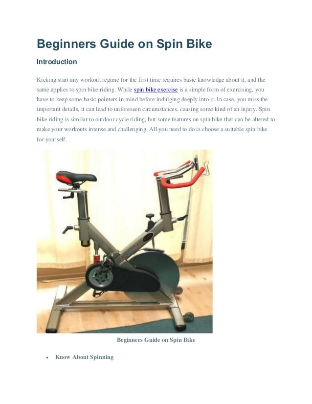beginner spin bike