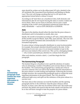 Beginners Guide for Press Releases | PDF