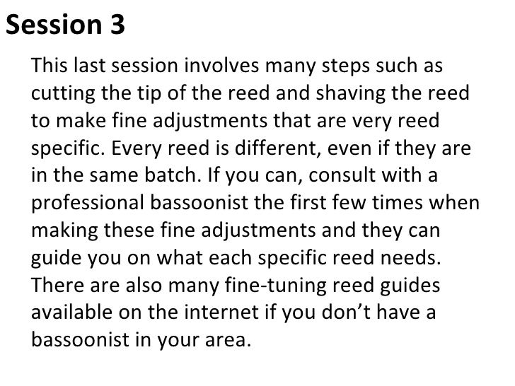 bassoon reed making