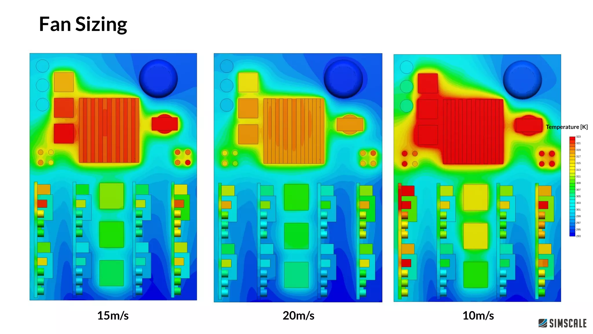 15m/s 20m/s 10m/s
Temperature [K]
Fan Sizing
 