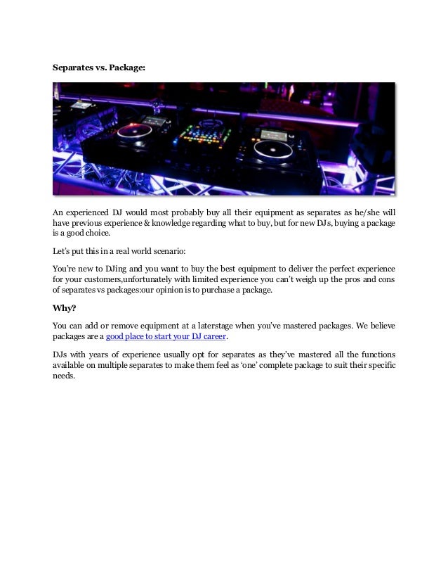 Beginners Guide to DJ Equipments by Rated DJs