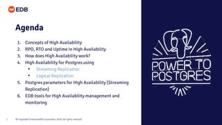 Beginners Guide to High Availability for Postgres | PPTX