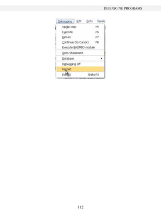 DEBUGGING PROGRAMS




112
 