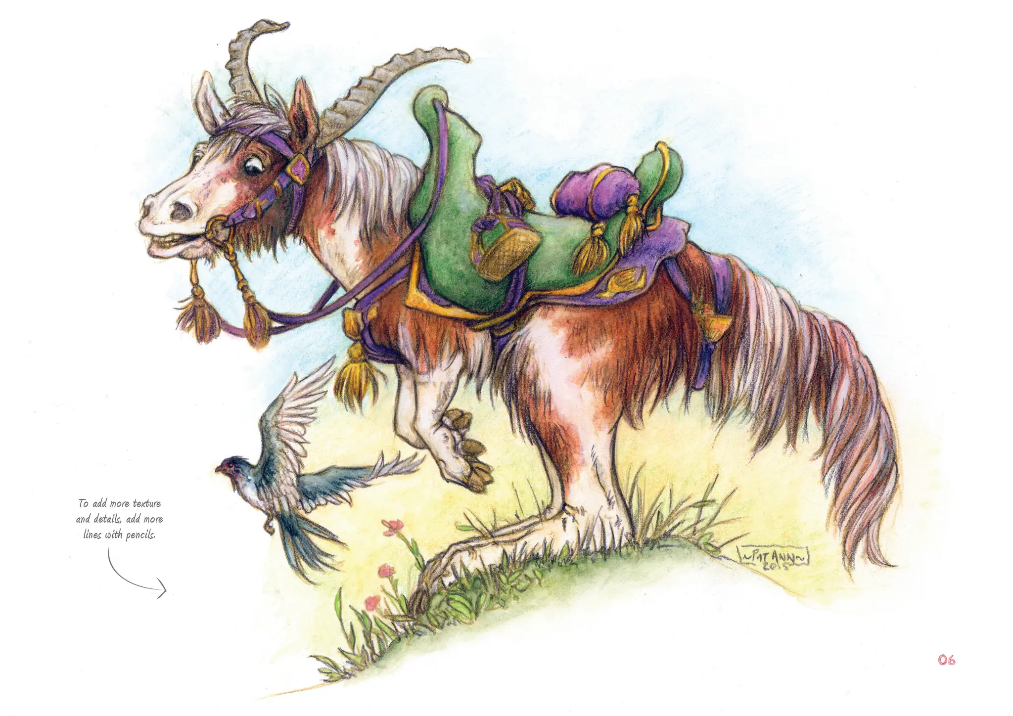 Section title | Chapter title 70
To add more texture
and details, add more
lines with pencils.
06
 