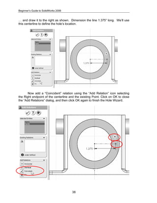 Beginners guide to solid works 2006 | PDF