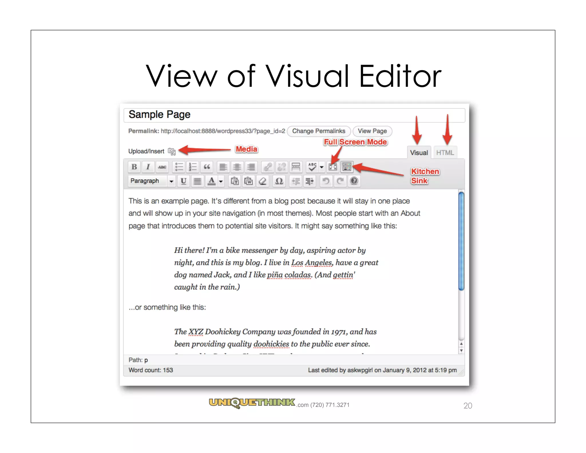 View of Visual Editor




          .com (720) 771.3271   20
 